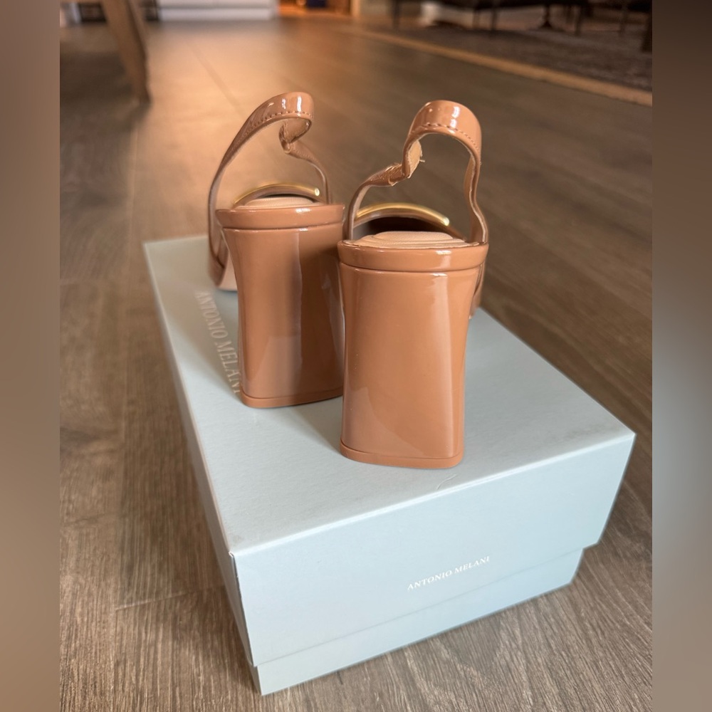 New in box! Antonio Melani Elisa Heels (Size 8, Nude Patent) - Picture 5 of 6